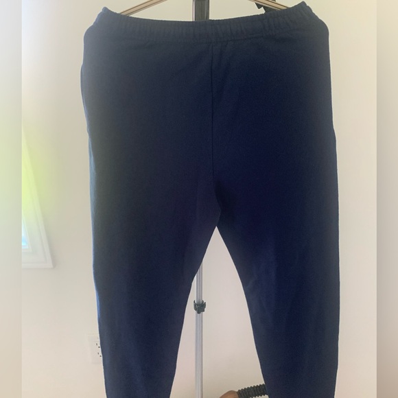 NAVY COTTON SWEATPANTS - Picture 3 of 5